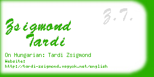 zsigmond tardi business card